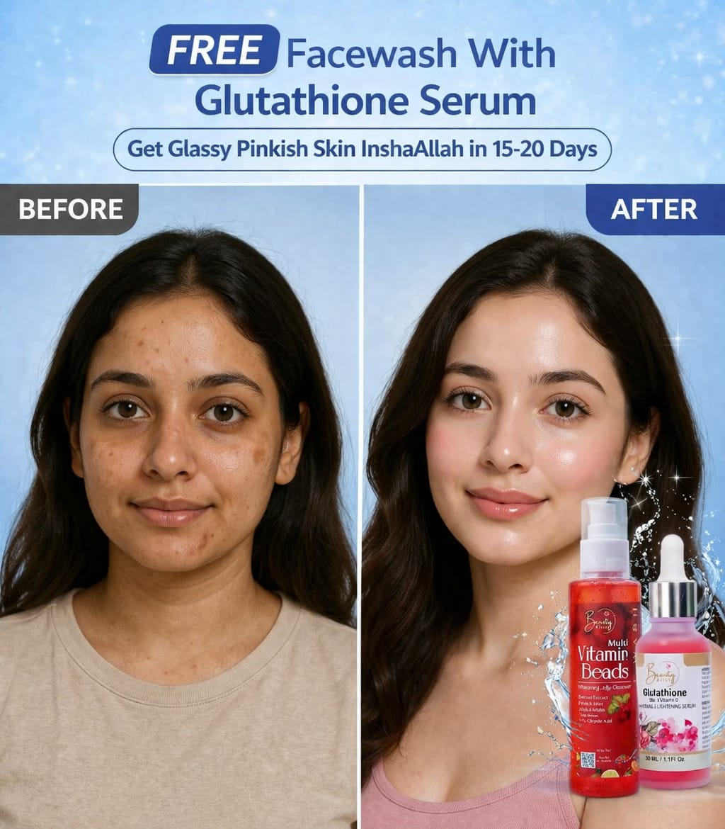 Glutathione 30X Vitamin C Serum + Vitamin Beads Jelly Facewash Free